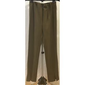 NWT Avec Les Filles Anthropologie Slit Front Sueded Moss Women's Size M Pants